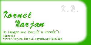 kornel marjan business card